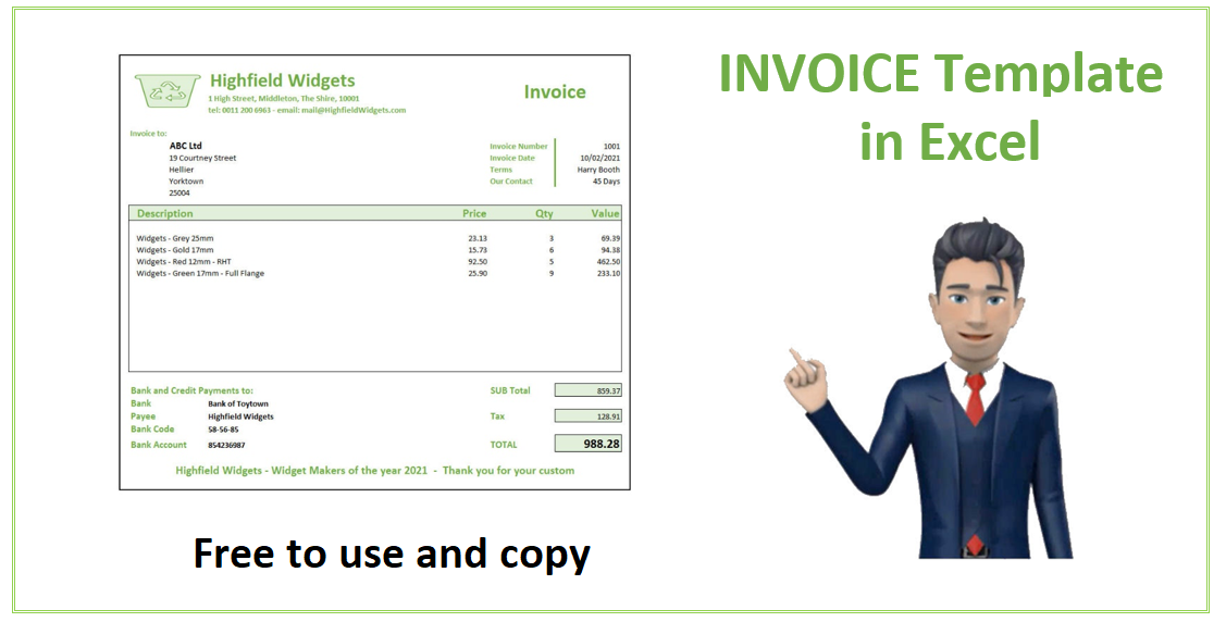 Free Invoice Spreadsheet Template Mr.SpreadSheet