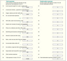 SA103F Expenses in Excel