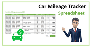 Free - Car Mileage Tracker Spreadsheet