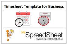 Timesheet Spreadsheet Template for Business