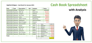 Free Cash Book Spreadsheet