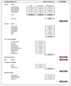 Excel Accounting Spreadsheet Template with Balance Sheet