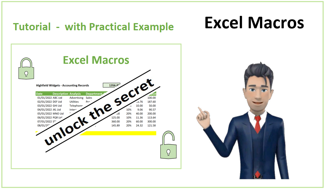 Free Template - Learn Excel Macros - With a Practical Example - Parts 1 to 3